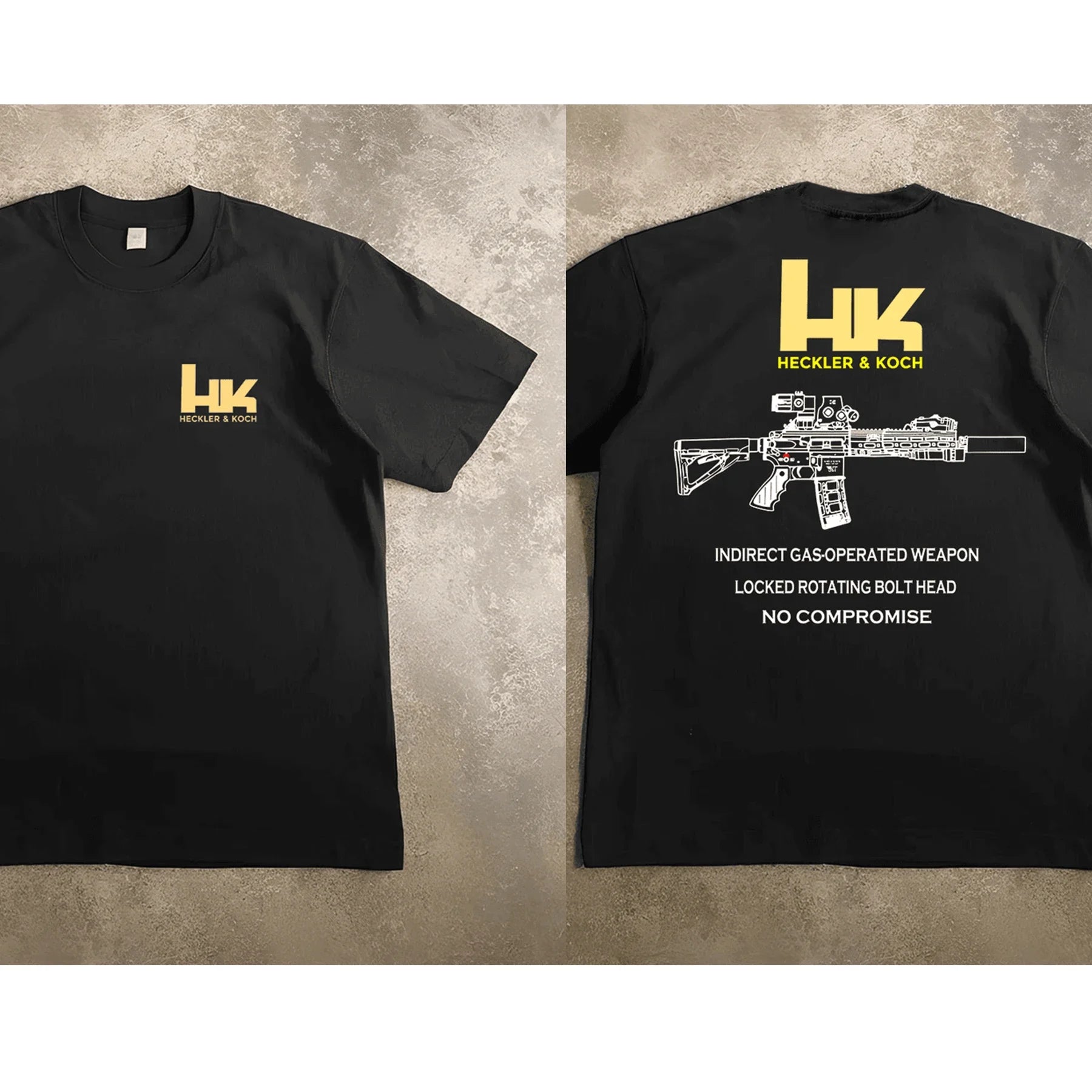 T-shirt Homme Graphique HK416 – 100% Coton - BLACKBEARD OUTDOOR INDUSTRIES