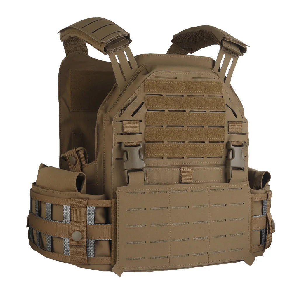 Gilet Porte-Plat Nylon LG4 Multifonction avec Plaque Frontale Remplaçable – Système MOLLE, Gilet de Combat pour Chasse et Entraînement BLACKBEARD OUTDOOR INDUSTRIES
