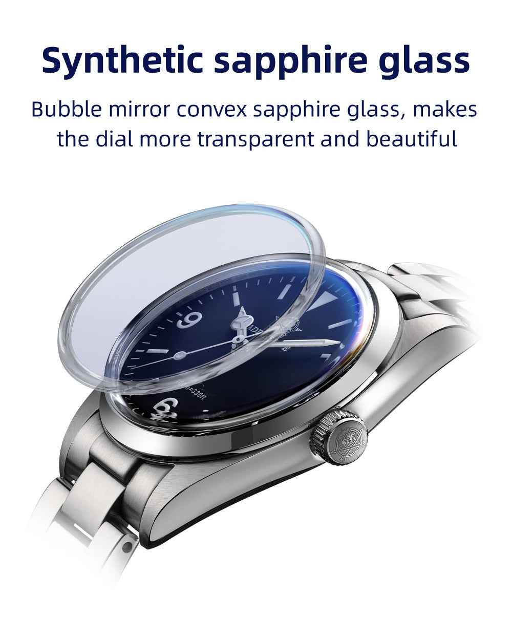 Montre Homme ADDIESDIVE AD2023-1 – Quartz Japonais VH31 – Étanche 100M – Verre Saphir Bulle – Style Business/Diver - BLACKBEARD OUTDOOR INDUSTRIES
