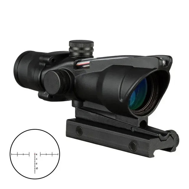 Lunette de Visée 4×32 – Réticule Gravé Illuminé Rouge/Vert – Fibre Optique Ma boutique