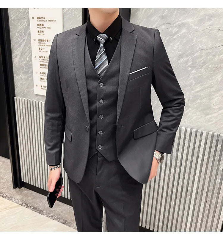 Costume Homme 3 Pièces - Élégant et Classique, Idéal pour Mariage et Événements Formels - Taille S-6XL BLACKBEARD OUTDOOR INDUSTRIES