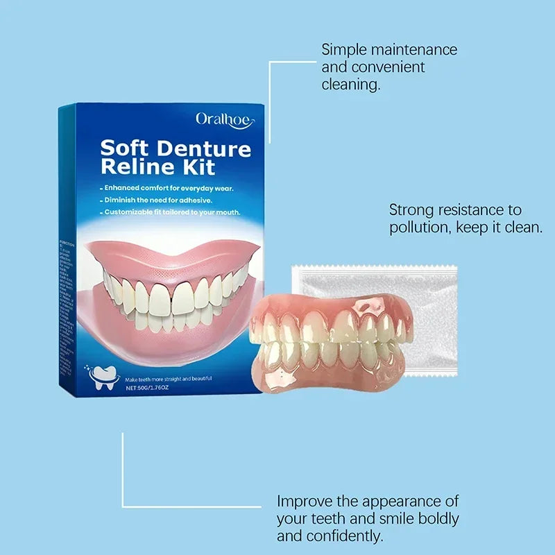 Kit de Silicone pour Dentiers – Kit Complet pour Dents Supérieures et Inférieures, Facile à Utiliser, Soins Dentaires BLACKBEARD OUTDOOR INDUSTRIES