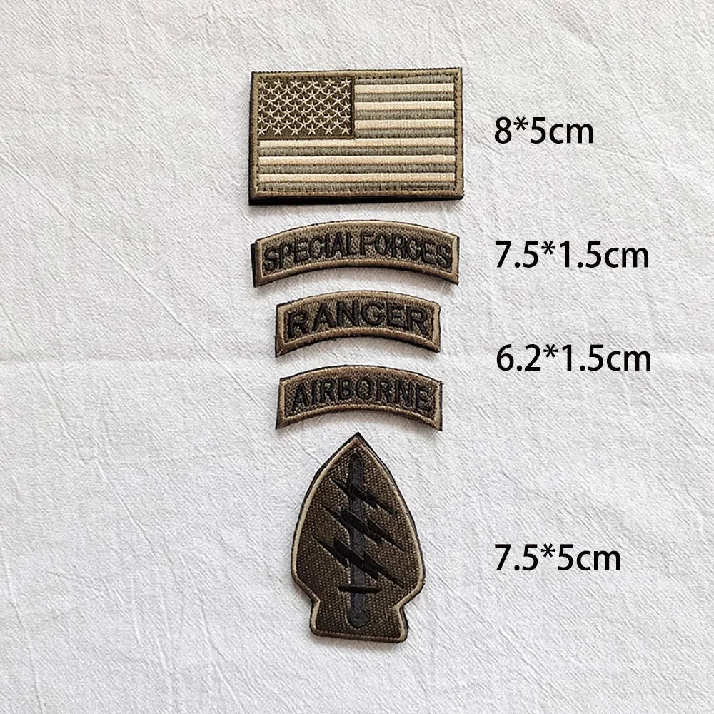 Patch Brodé Forces Spéciales avec Drapeau des États-Unis – avec Velcro pour Casque, Vêtements et Équipements Militaires - BLACKBEARD OUTDOOR INDUSTRIES