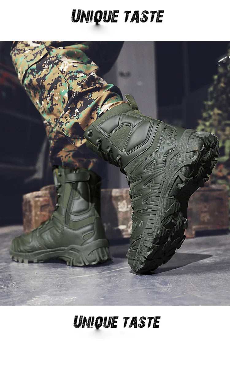 Bottes Tactiques Combat Désert pour Homme - Résistantes, Étanches et Confortables pour Randonnée et Sports Outdoor - BLACKBEARD OUTDOOR INDUSTRIES