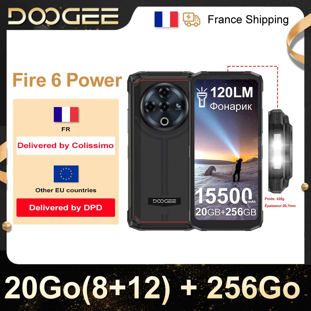 DOOGEE Fire 6 Power – Smartphone Ultra-robuste & Batterie Géante - BLACKBEARD OUTDOOR INDUSTRIES