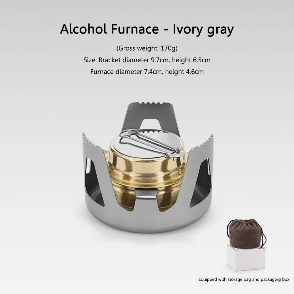 Réchaud à Alcool Portable Mini – Réglable avec Support en Alliage - BLACKBEARD OUTDOOR INDUSTRIES