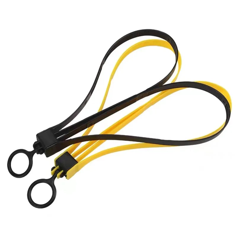 Attache-Câble Tactique en Plastique - Menottes de Sécurité, Bandes Décoratives, Straps Militaires Jetables, Couleur Jaune - BLACKBEARD OUTDOOR INDUSTRIES
