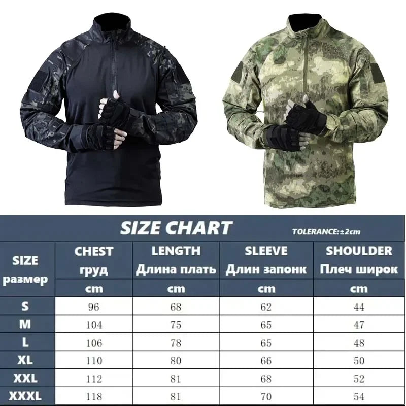 T-shirt Tactique Homme – Manches Longues Airsoft | Paintball | Militaire | Camo | Séchage rapide - BLACKBEARD OUTDOOR INDUSTRIES