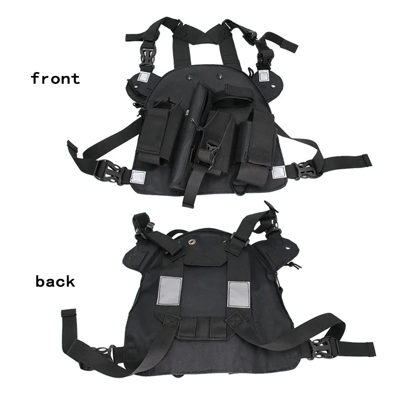XIERDE Walkie Talkie Radio Holster & Chest Rig - Nylon Radio Case BLACKBEARD OUTDOOR INDUSTRIES