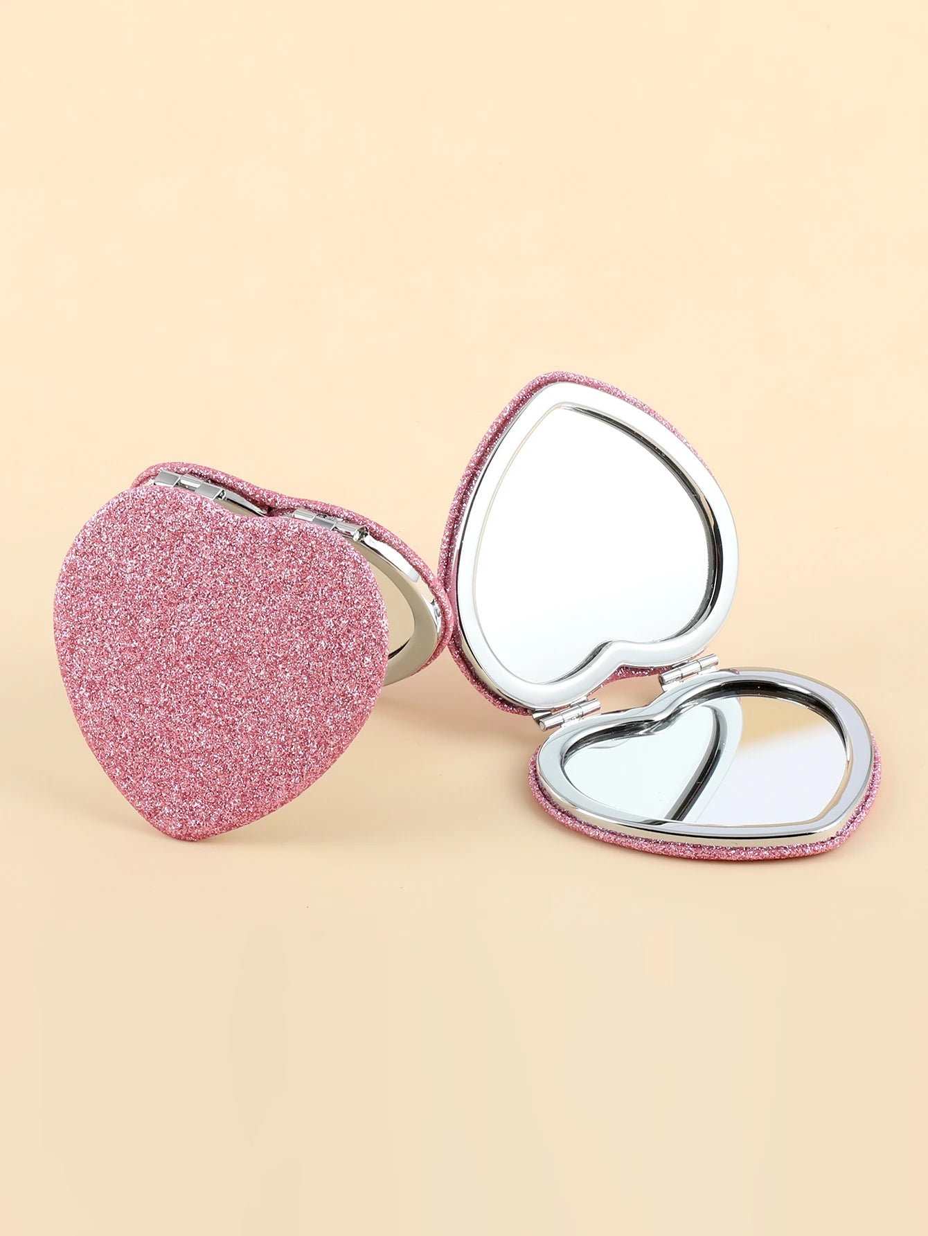 Miroir de Maquillage Cœur Double Face – Compact et Élégant | Idéal comme Cadeau pour Femme - BLACKBEARD OUTDOOR INDUSTRIES