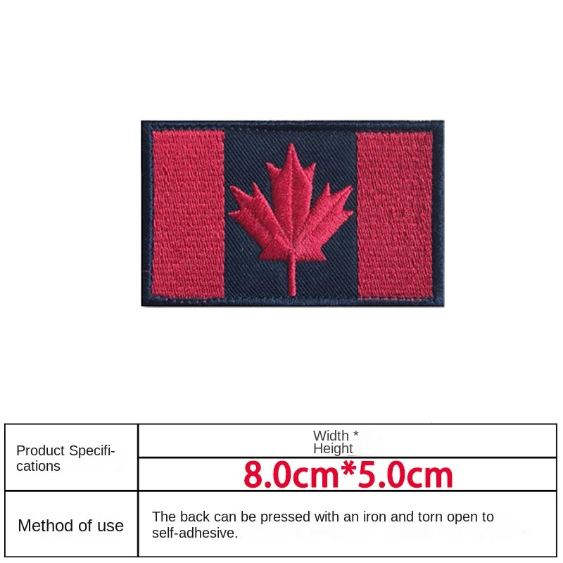 Patch Drapeau Canada – Brodé avec Velcro ou à Coudre - BLACKBEARD OUTDOOR INDUSTRIES