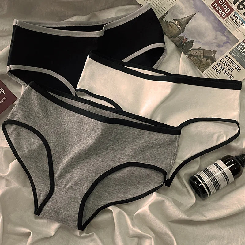 Lot de 3 Culottes en Coton de Style Sport – Sous-vêtements Féminins, Confortables, Respirants, Taille Moyenne, Lingerie Sexy et Taille Plus - BLACKBEARD OUTDOOR INDUSTRIES