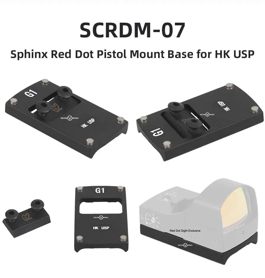 Adaptateur Universel pour Viseur Red Dot Airsoft M2/M4 – Montage sur Pistolet pour Accessoires Tactiques et de Chasse - BLACKBEARD OUTDOOR INDUSTRIES