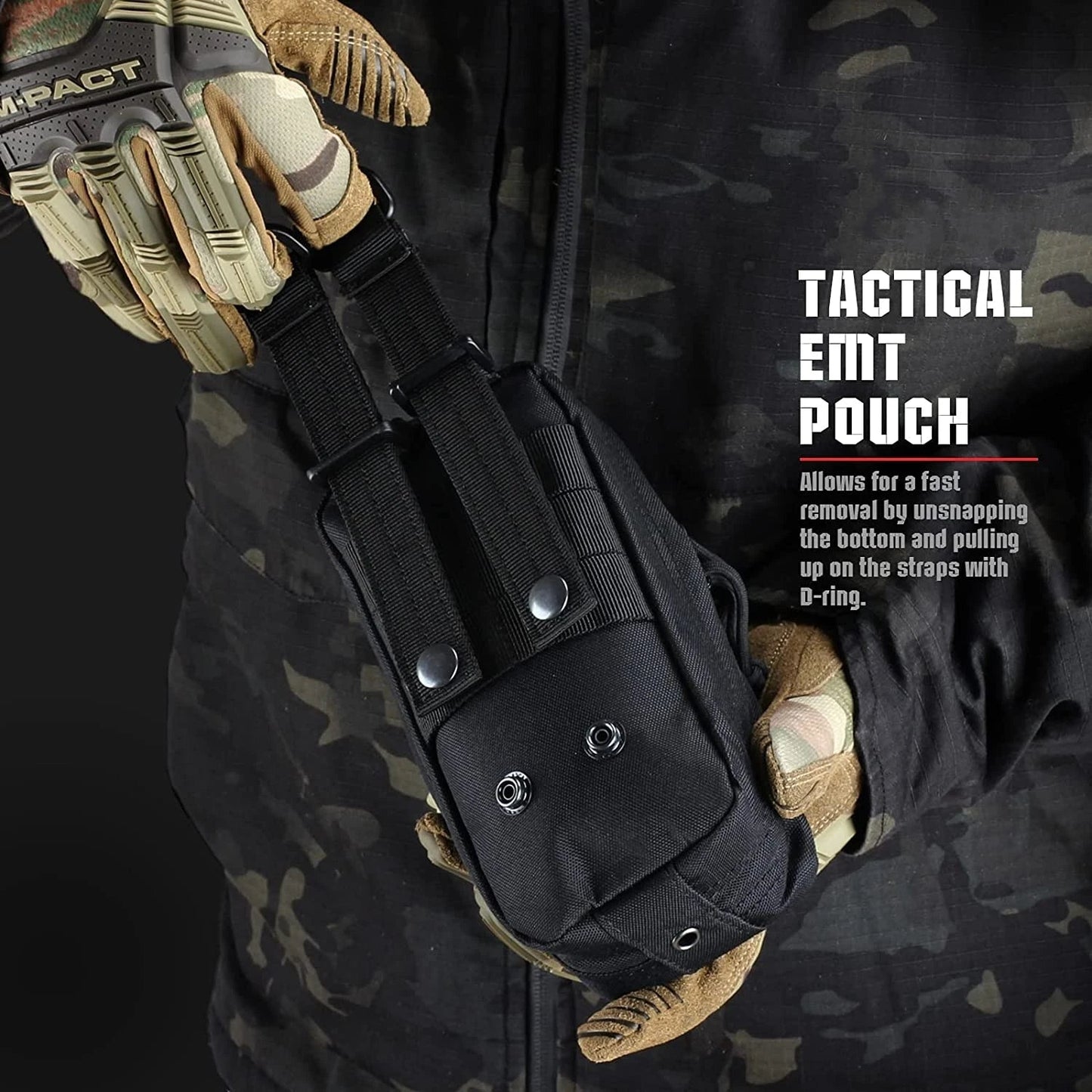 50611s – Kit de Premiers Secours Tactique EMT avec Poche MOLLE Ma boutique