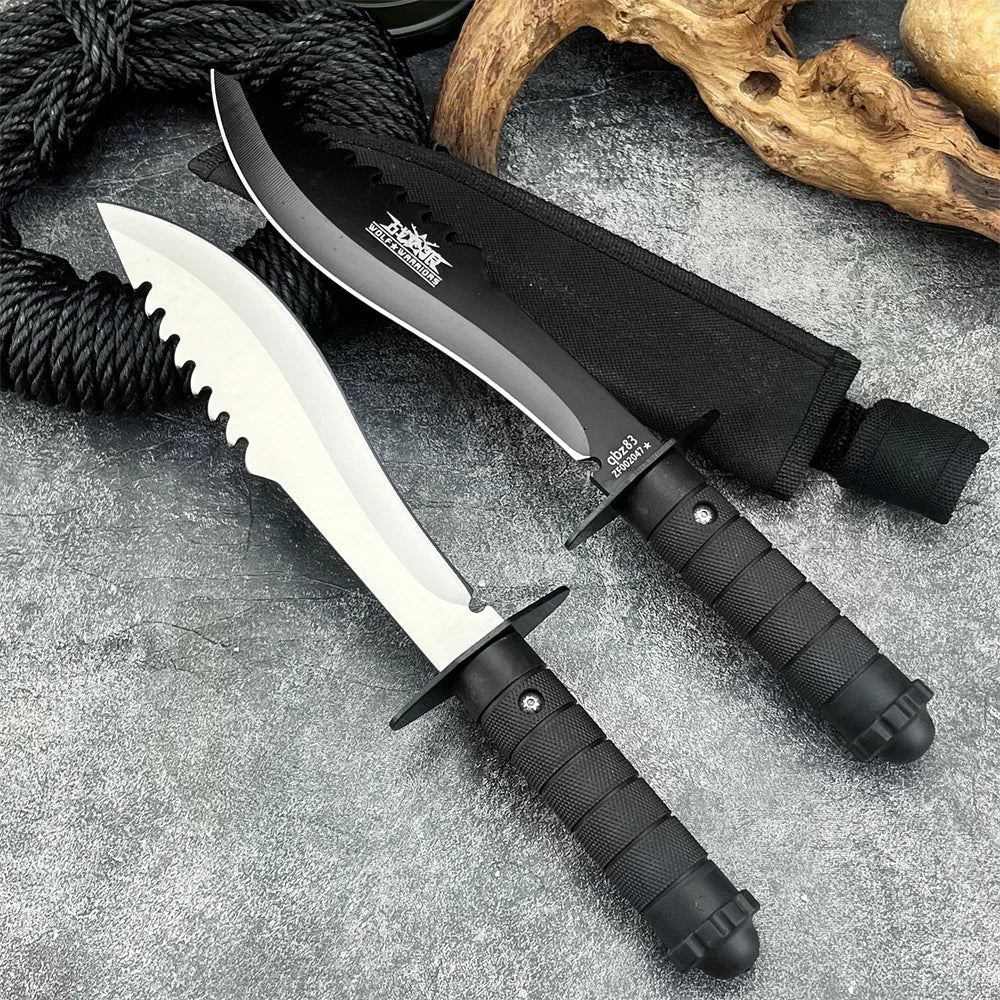 Couteau Droit Portable War Wolf Outdoor – Haute Dureté, Lame en Acier Inoxydable - BLACKBEARD OUTDOOR INDUSTRIES