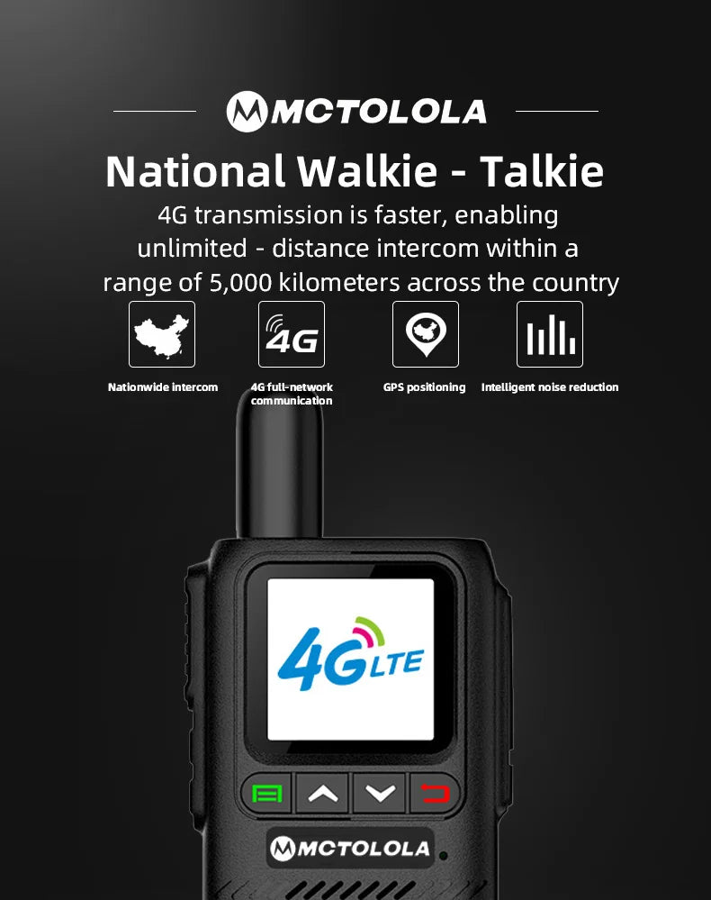 MOTOLOLA MT-888 Talkie-Walkie 4G/5G PoC - Communication à Portée Mondiale - BLACKBEARD OUTDOOR INDUSTRIES