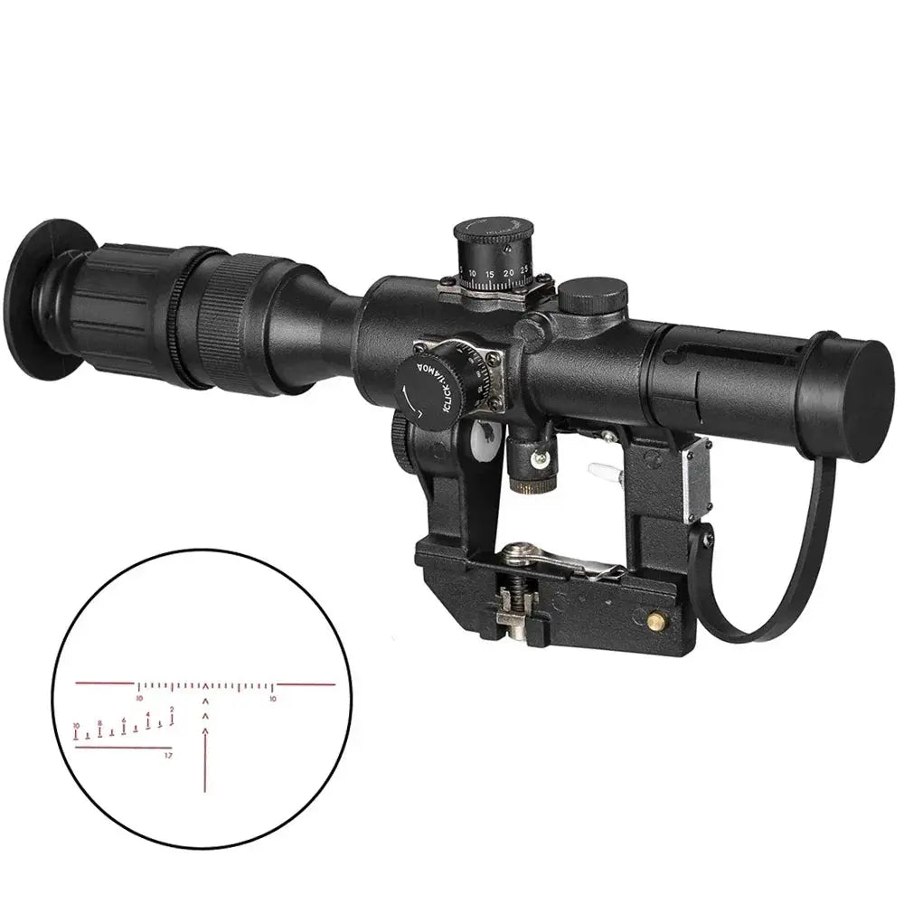 Viseur Tactique de Chasse PSO-1 Type 4x26 à Réticule Rouge Illuminé – Pour Fusil de Précision Dragunov SVD Ma boutique