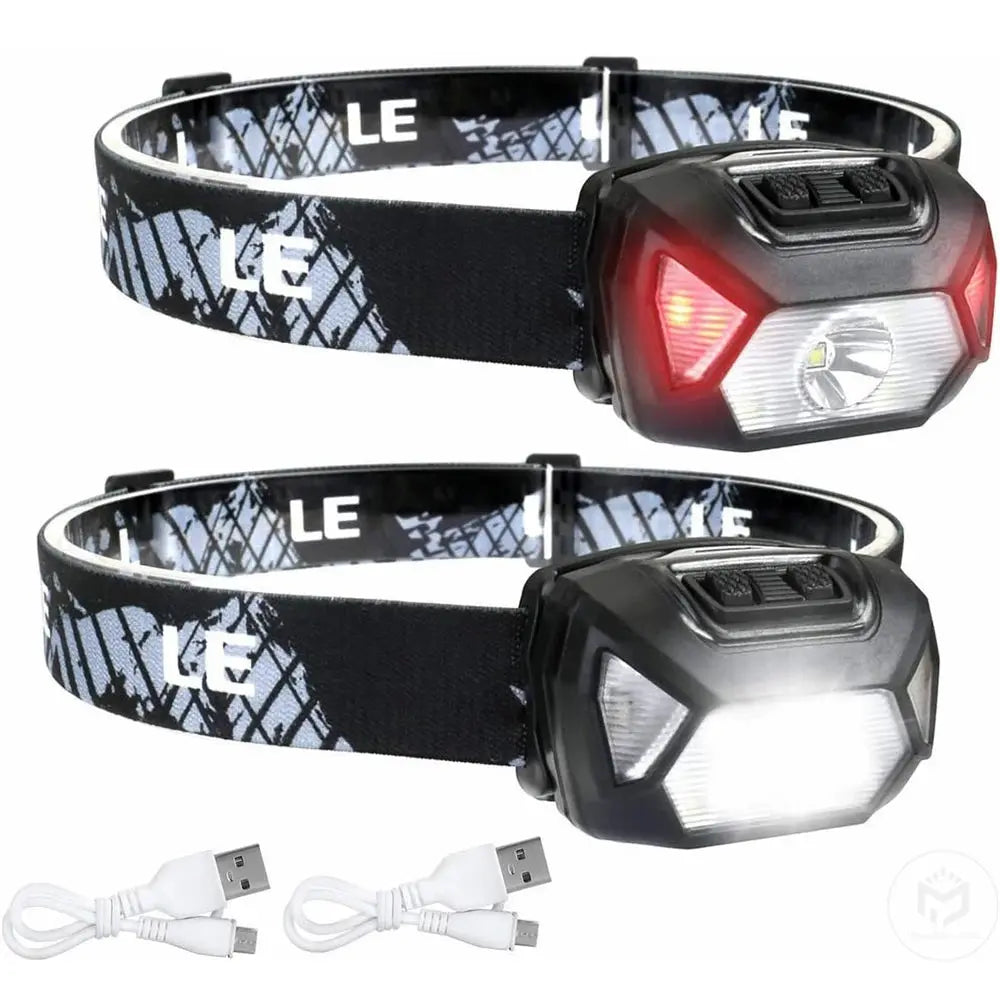 Lampe Frontale LED Rechargeable USB – 6 Modes – IPX4 Étanche Ma boutique
