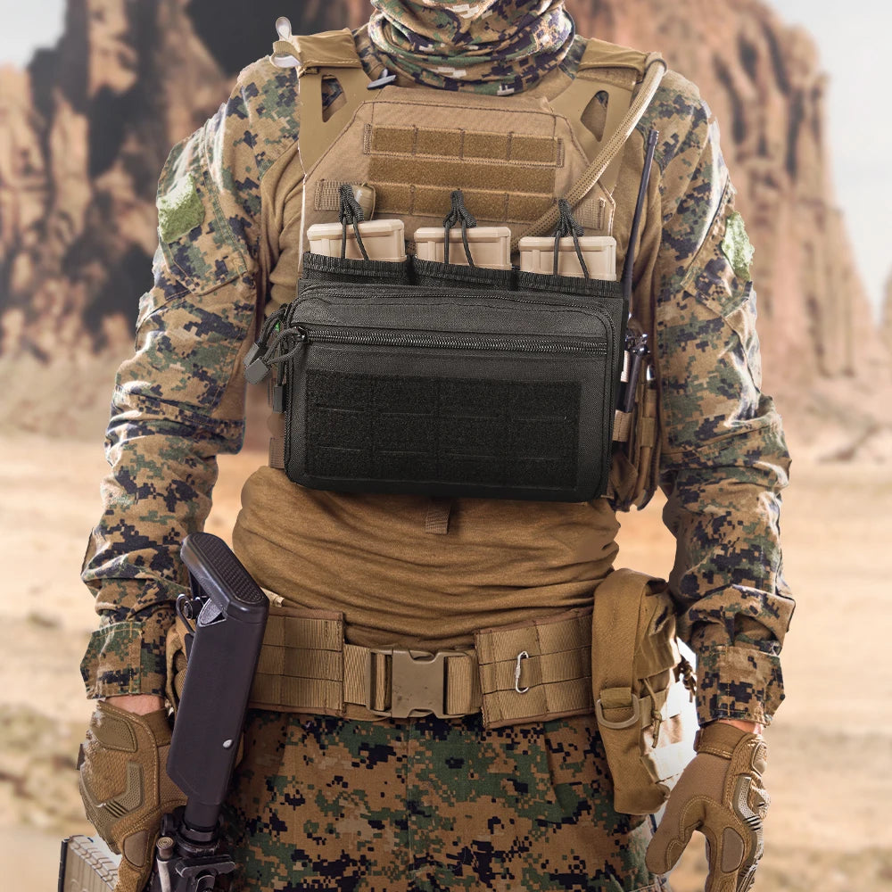 Poche à Chargeurs Tactique 5.56/.223 7.62mm pour M4 M16 AK AR avec Molle - Poche Triple à Accès Rapide BLACKBEARD OUTDOOR INDUSTRIES