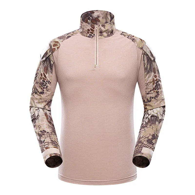 T-shirt Homme Manches Longues Outdoor — Modèle Patchwork Résistant - BLACKBEARD OUTDOOR INDUSTRIES