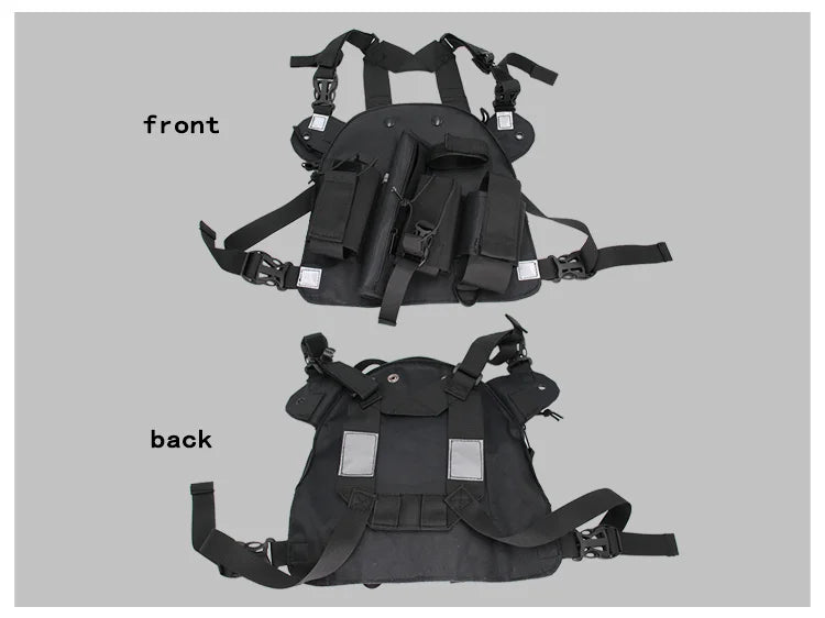 XIERDE Walkie Talkie Radio Holster & Chest Rig - Nylon Radio Case BLACKBEARD OUTDOOR INDUSTRIES