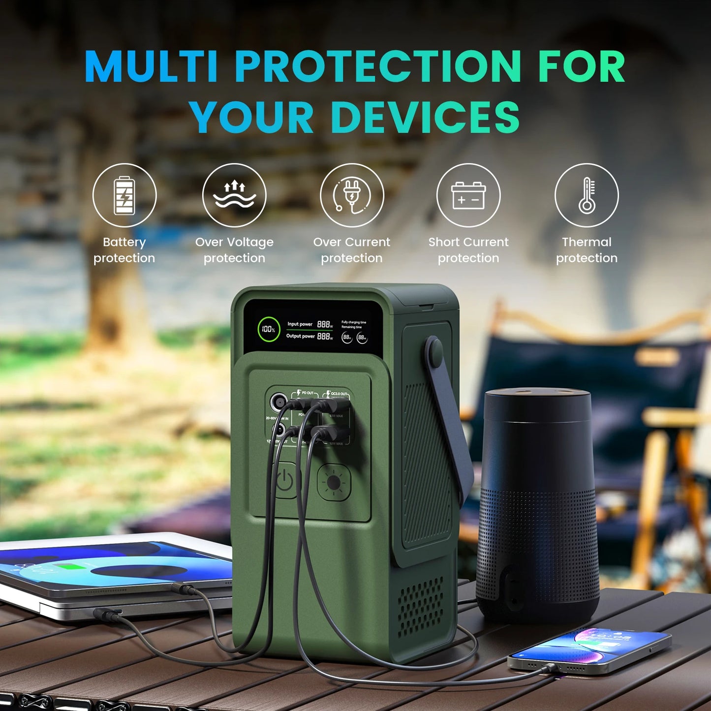Station d’Énergie Portable DC 200W (60 000mAh – 192Wh) | Modèle AP200L - BLACKBEARD OUTDOOR INDUSTRIES
