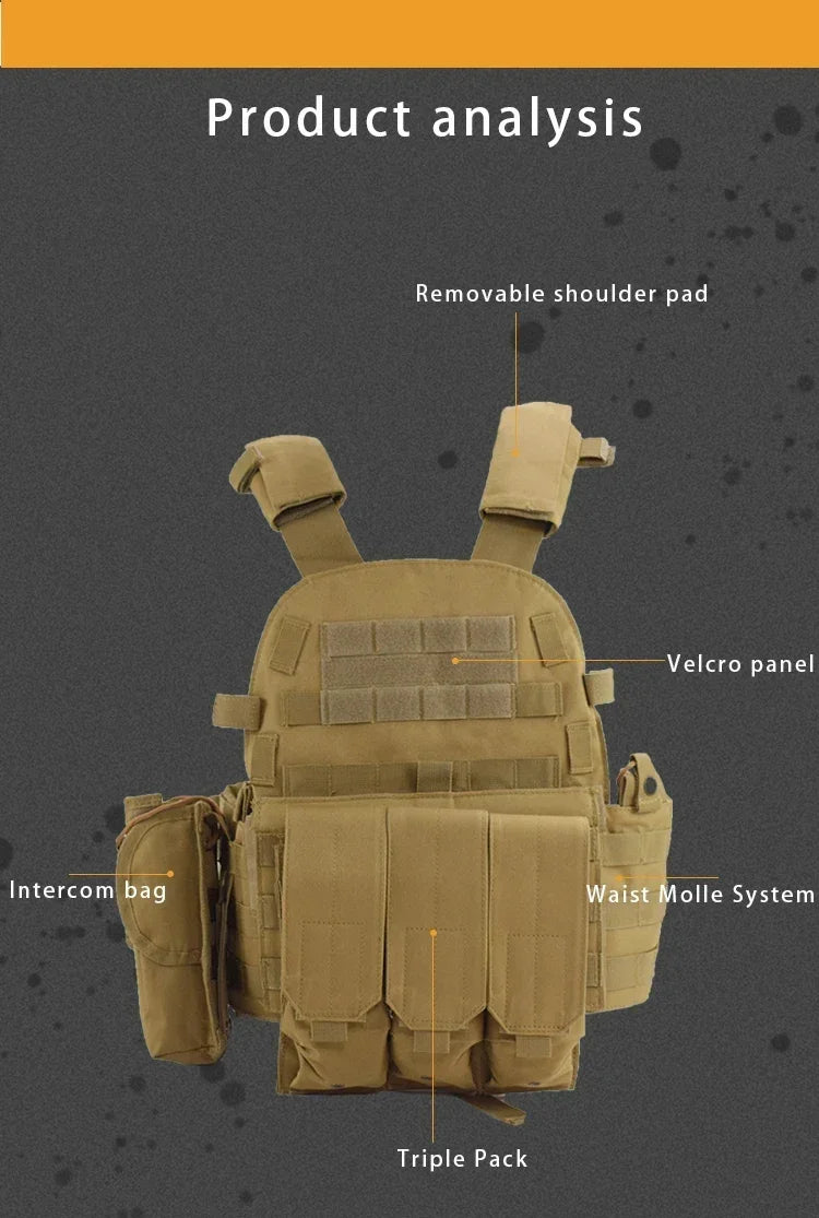 Gilet Tactique Militaire 6094 – Airsoft, Chasse, Armée, Wargame - BLACKBEARD OUTDOOR INDUSTRIES