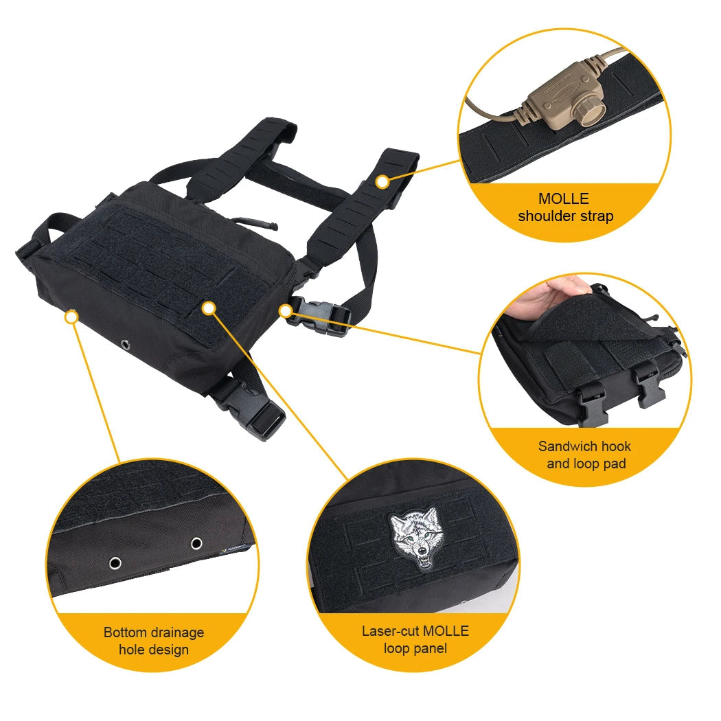 IDOGEAR KGR Tactical Chest Rig MOLLE – Harnais Tactique Compact Ma boutique