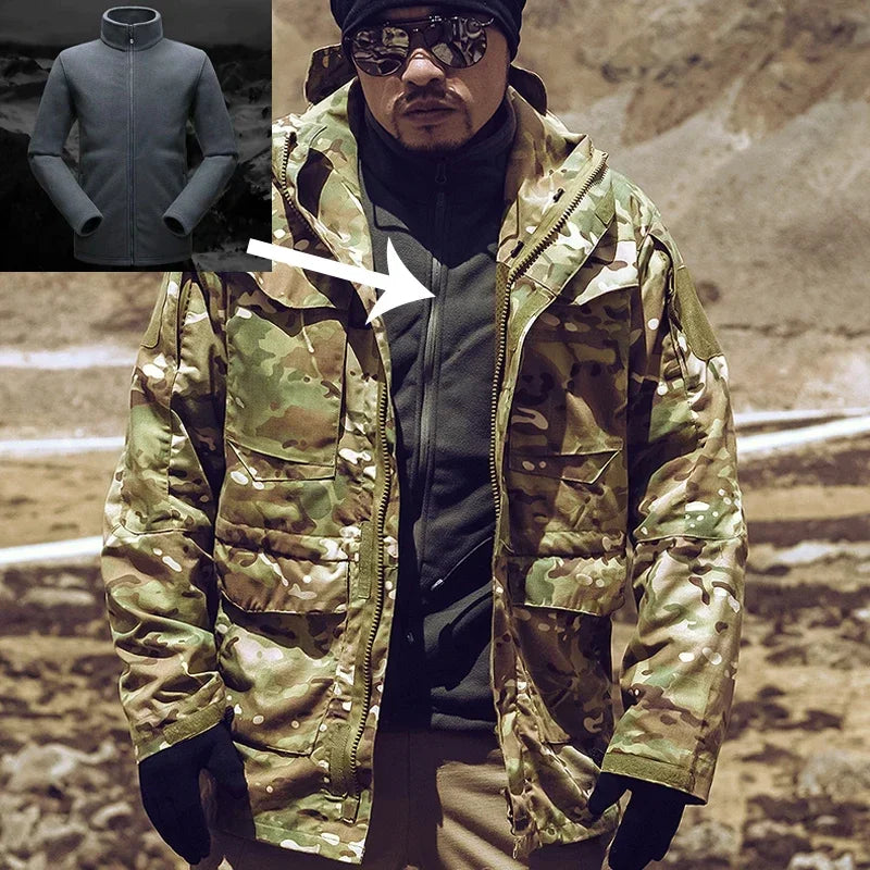 Veste M65 Tactique Militaire Homme – Hiver | Imperméable, Polaire, Chaude & Résistante - BLACKBEARD OUTDOOR INDUSTRIES