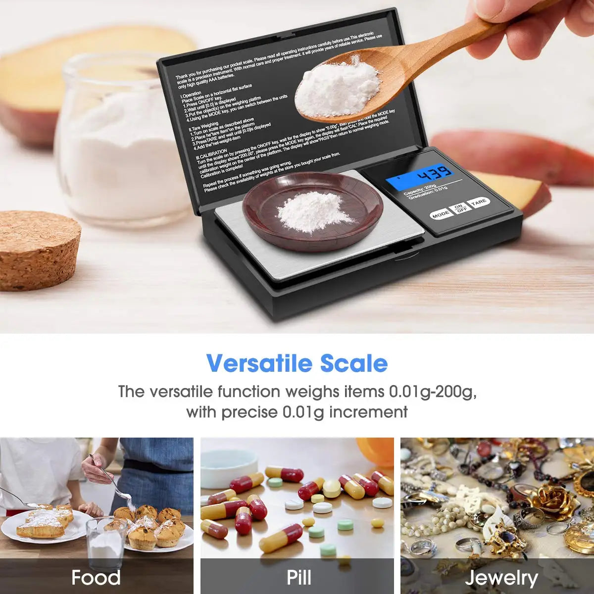Mini Balance de Précision Numérique 0.01g – Échelle Électronique Portable pour Or, Bijoux, Poudres & Plus Ma boutique