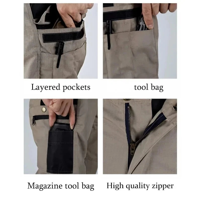 Pantalon Cargo Homme Résistant à l'Usure — Multi-poches, Coupe Droite, Style Tactique et Décontracté - BLACKBEARD OUTDOOR INDUSTRIES