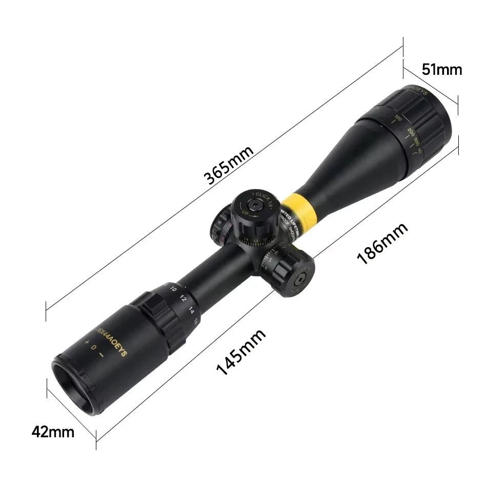 Lunette de Visée Tactique SFP 4-16X44 / 6-24X50 / 10-40X50 avec Réticule Illuminé Rouge & Vert, Réglage Parallaxe - BLACKBEARD OUTDOOR INDUSTRIES