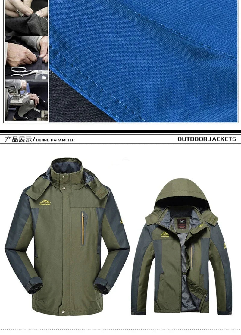 Parka Hiver Homme 2024 - Veste Chaude Imperméable avec Capuche Amovible | Coupe-Vent Militaire Fleece Jusqu’au 9XL - BLACKBEARD OUTDOOR INDUSTRIES