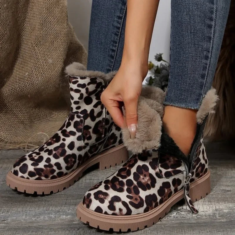 Bottes d'Hiver Femme 2024 - Bottes de Neige à Fourrure, Mi-Mollet, Imperméables et Chaudes, Bottes de Randonnée Extérieures pour Femme - BLACKBEARD OUTDOOR INDUSTRIES