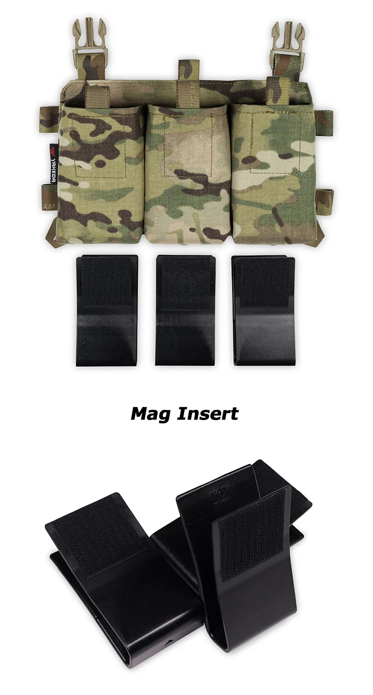 Gilet Tactique YAKEDA Triple 5.56/7.62 avec Libération Rapide et Boucle – Panneau Modulaire d'Attaque pour Équipement de Chasse Extérieure BLACKBEARD OUTDOOR INDUSTRIES