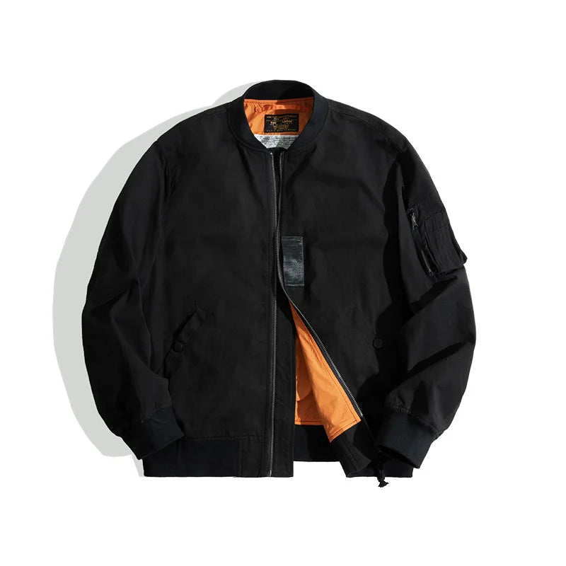 Veste Bomber Homme MA-1 Rétro – MADEN | Veste Pilote Style Militaire, Coupe Vent, Printemps & Automne - BLACKBEARD OUTDOOR INDUSTRIES