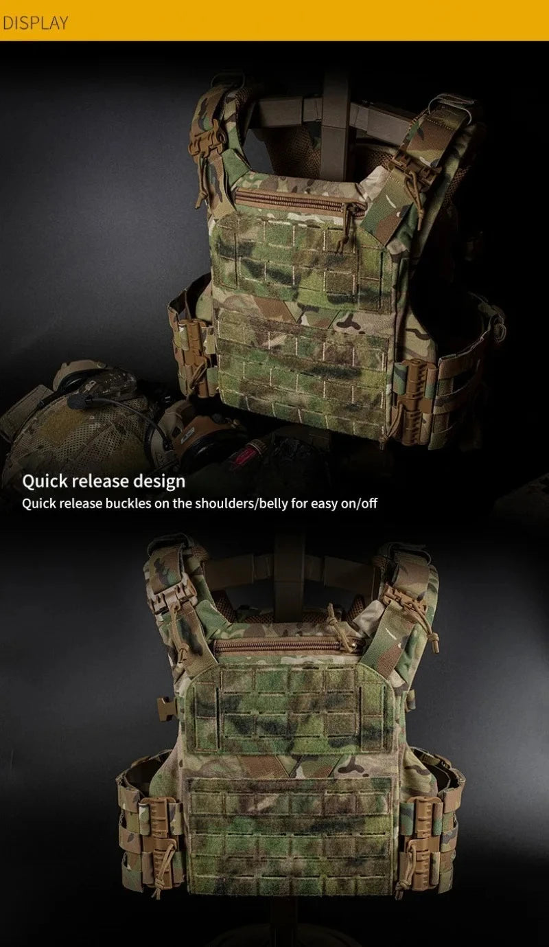 Gilet Tactique MOLLE K19 3.0 – Porte-Plates pour Chasse, Airsoft et Combat avec Système de Libération Rapide et Ceinture Ajustable – Armure de Corps - BLACKBEARD OUTDOOR INDUSTRIES