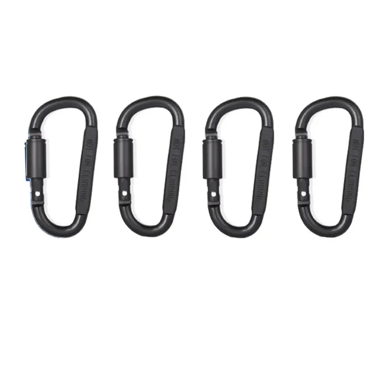 Set de 4 Mousquetons en Aluminium Alliage – Clip Porte-Clés Camping & Survie EDC - BLACKBEARD OUTDOOR INDUSTRIES