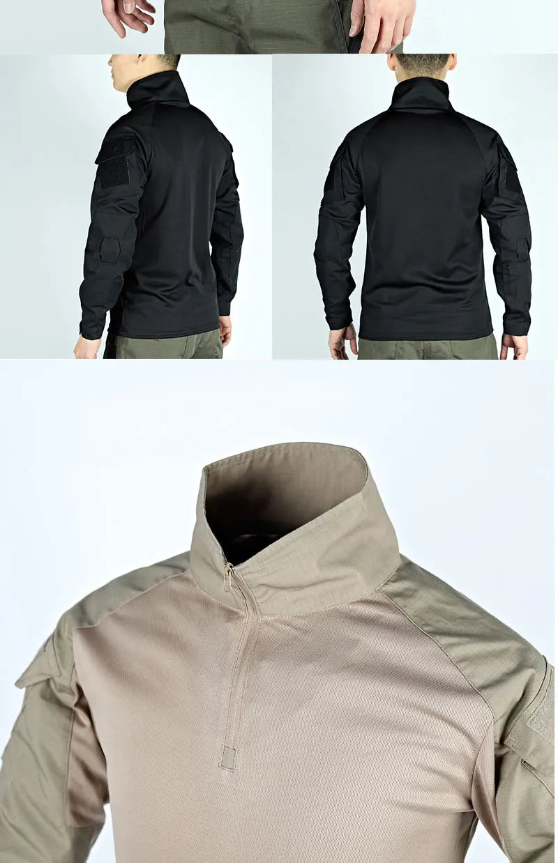 T-shirt Militaire à Manches Longues – Vêtement Tactique Respirant pour Entraînement, Chasse, Randonnée et Travail – Unisexe BLACKBEARD OUTDOOR INDUSTRIES