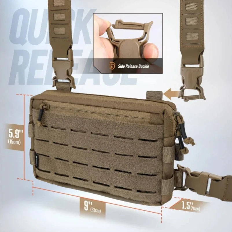 Sac Tactique pour Épaule Molle en Nylon 1000D – Poche Airsoft, Sac de Camping, Sac de Randonnée EDC, Sac de Chasse et Pêche BLACKBEARD OUTDOOR INDUSTRIES