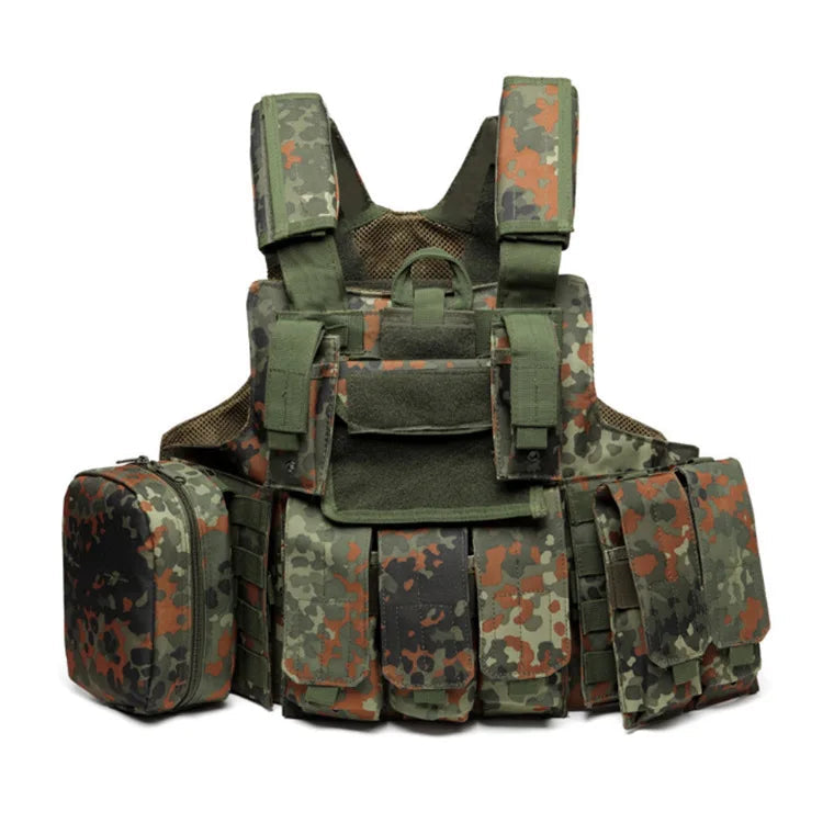 Gilet Tactique Airsoft Molle - Gilet de Combat Assaut pour Paintball, Chasse et Activités Extérieures BLACKBEARD OUTDOOR INDUSTRIES