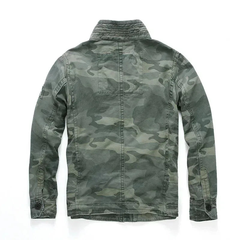 Veste Homme M65 Denim Rétro – Cargo Multi Poches – Style Militaire Outdoor Casual - BLACKBEARD OUTDOOR INDUSTRIES