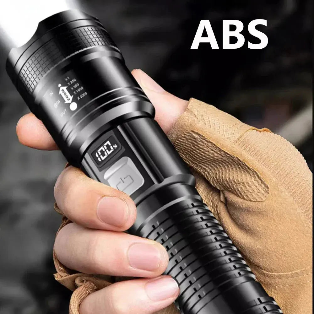 Lampe Torche LED 600LM BALDR | USB Rechargeable | Longue Portée 300m | Zoom Télescopique | Étanche | 3 Modes d’Éclairage Ma boutique