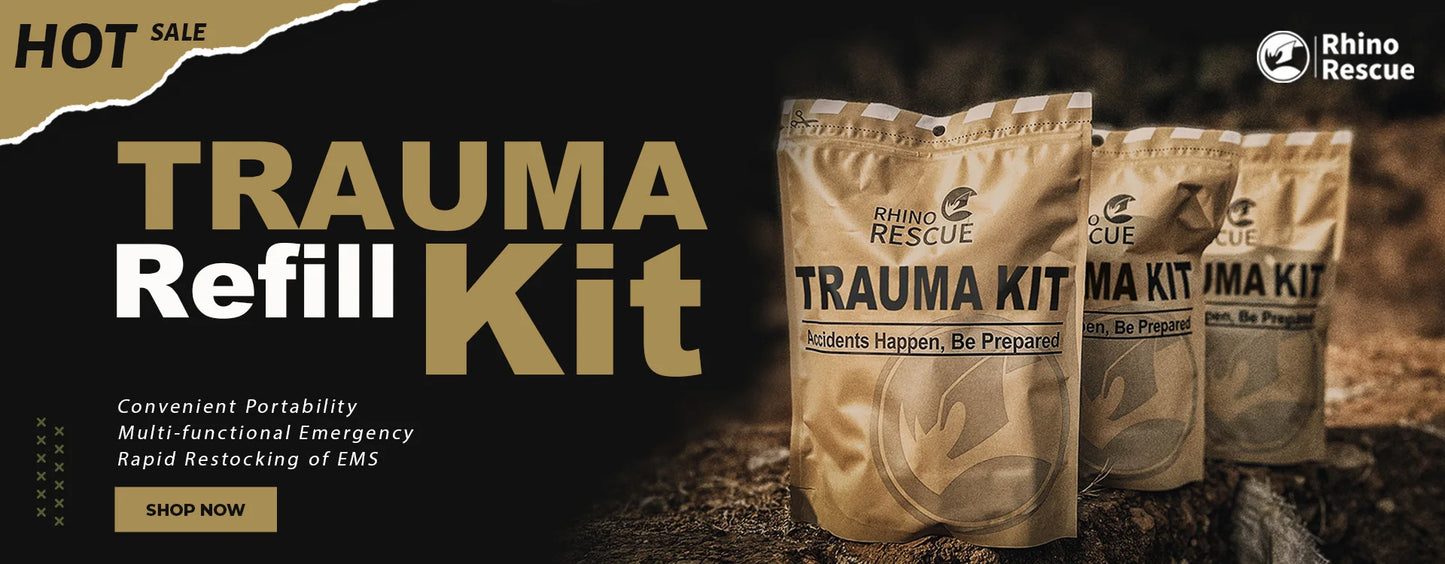 RHINO RESCUE - Housse de Tourniquet avec Tourniquet Métallique, Ciseaux et Support MOLLE pour Premiers Secours, Idéal pour Camping et Tactiques - BLACKBEARD OUTDOOR INDUSTRIES