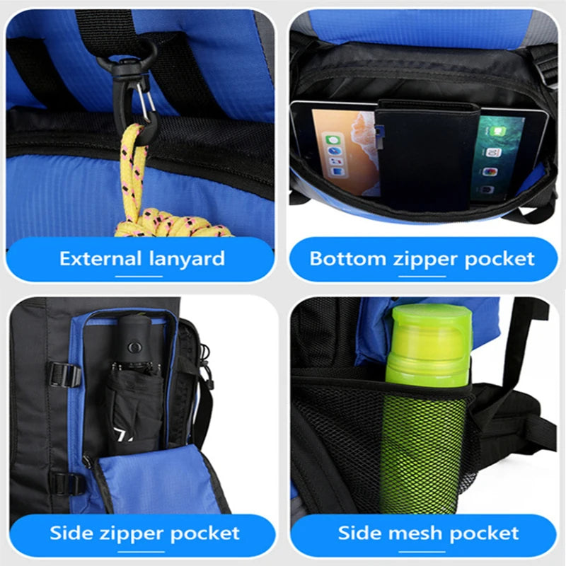 Sac à Dos de Randonnée Imperméable 90L – Sac de Voyage et de Camping avec Grande Capacité, Idéal pour Trekking et Aventures Extérieures - BLACKBEARD OUTDOOR INDUSTRIES