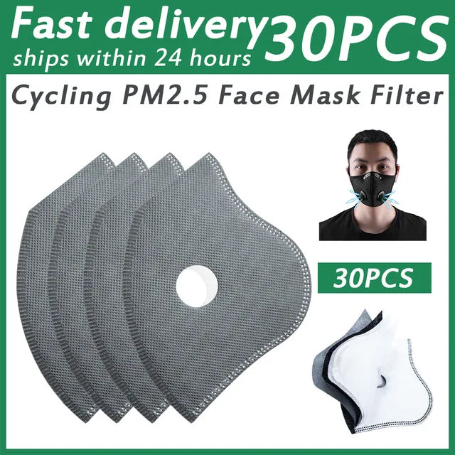 Filtres de Rechange Anti-Poussière PM2.5 à Charbon Actif – 5 Couches pour Masques de Cyclisme - BLACKBEARD OUTDOOR INDUSTRIES
