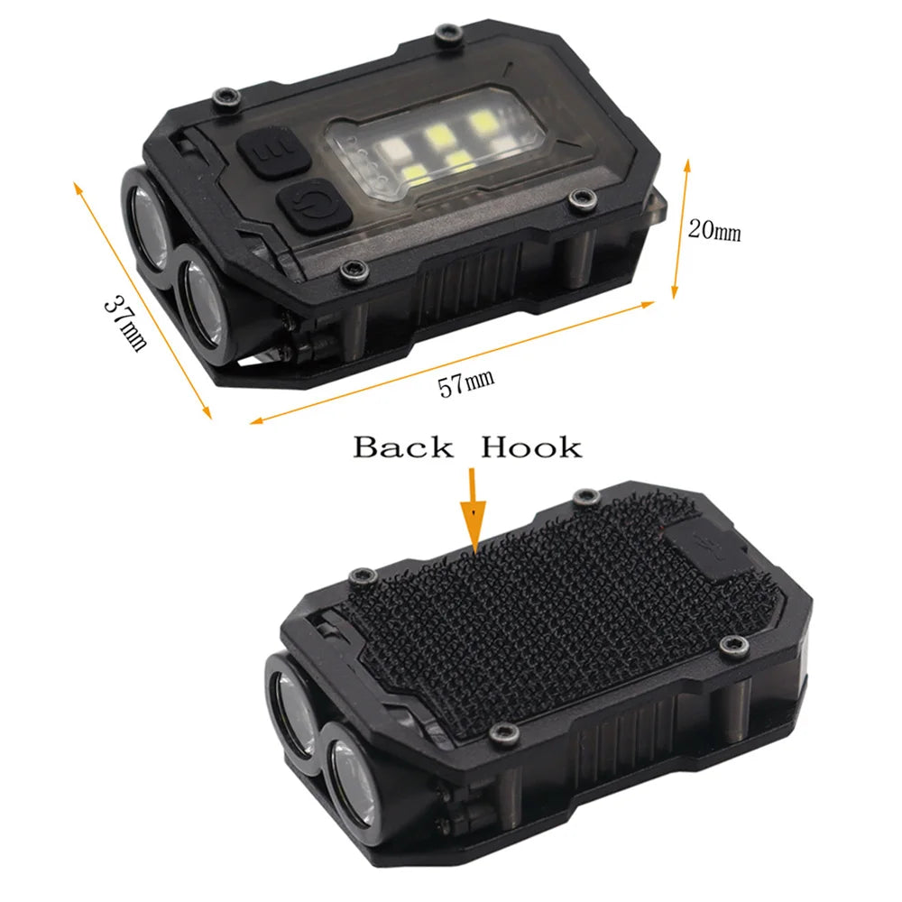 Lampe Tactique EDC - Lampe Mini Portable avec Plaque en Boucle et Crochet, Idéale pour Camping, Randonnée et Sécurité BLACKBEARD OUTDOOR INDUSTRIES