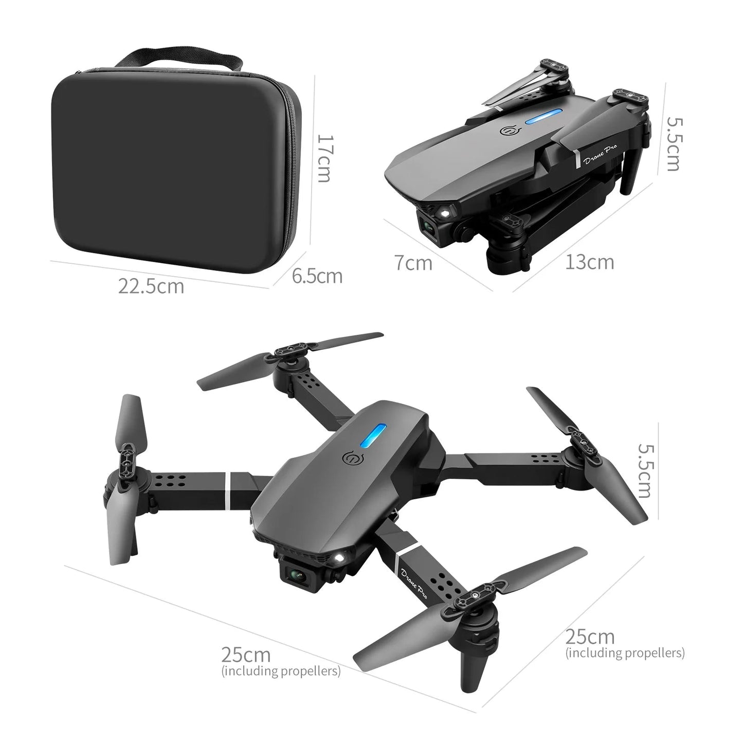drone mini Black E88 E99 double caméras 4K HD Ma boutique