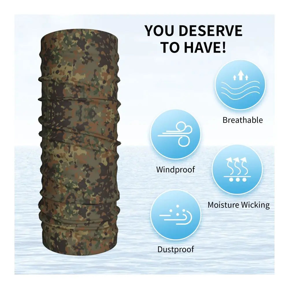 Tiger Stripe Camo – Bandeau Tour de Cou Hiver Multifonction pour Hommes et Femmes | Parfait pour Randonnée, Cyclisme, Sports Outdoor et Usage Quotidien - BLACKBEARD OUTDOOR INDUSTRIES