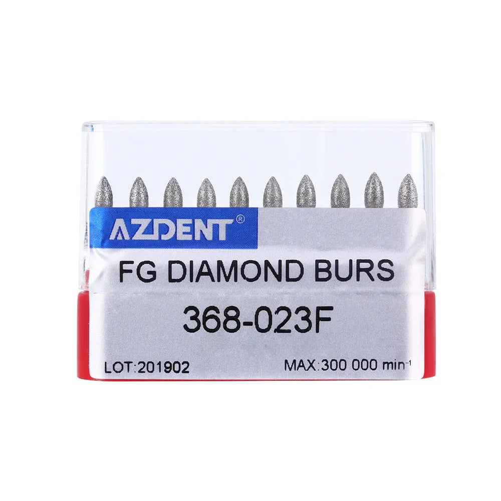 AZDENT Lot de 10 Fraises Dentaires Diamantées Ball Round Type FG 1.6mm – 25mm pour Turbine Haute Vitesse Ma boutique